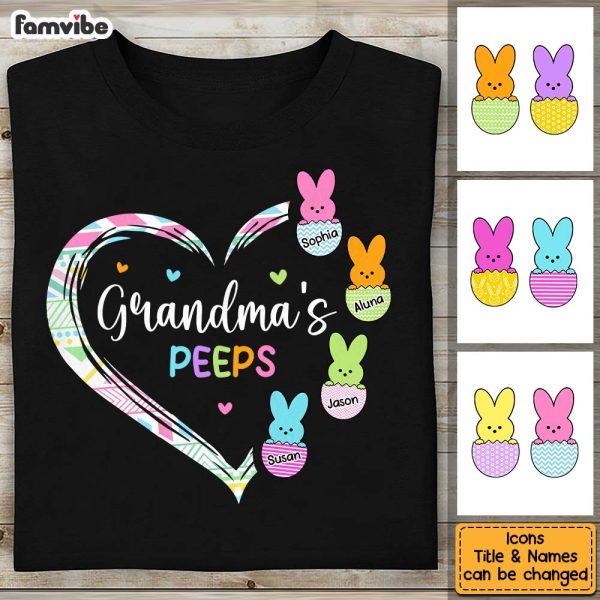 Personalized Gift for Grandma s Peeps Heart Bunny Shirt - Hoodie - Sweatshirt 23870 Cheap - Image 2