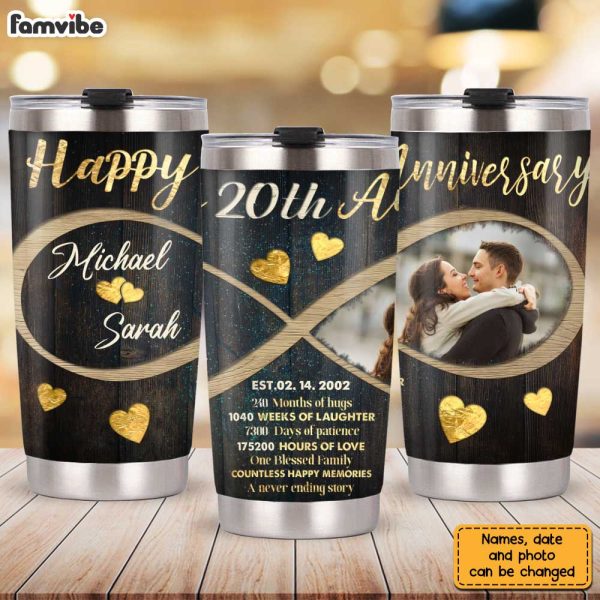 Personalized Anniversary Photo Steel Tumbler JL219 30O31 Online - Image 4