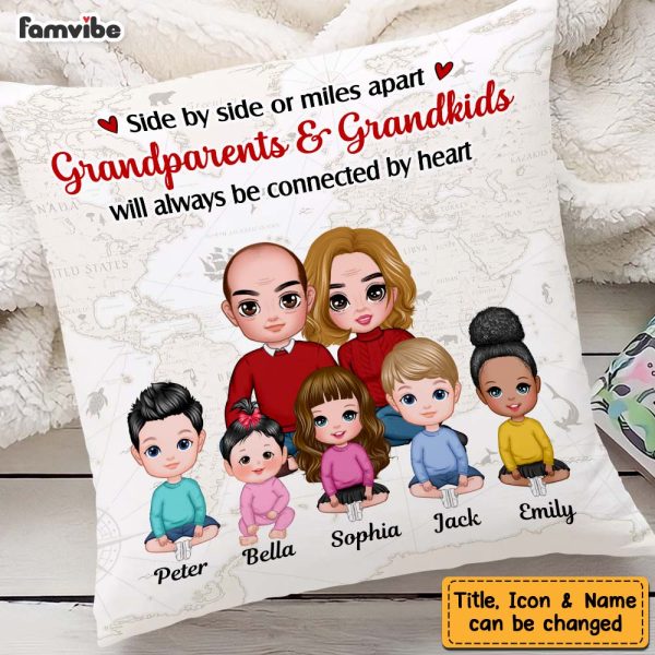 Personalized Grandparents & Grandkids Always Be Collected By Heart Pillow 22521 Cheap - Image 5