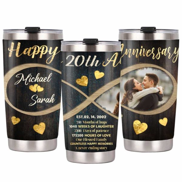 Personalized Anniversary Photo Steel Tumbler JL219 30O31 Online