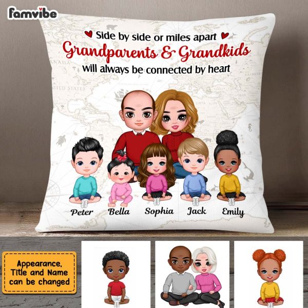 Personalized Grandparents & Grandkids Always Be Collected By Heart Pillow 22521 Cheap - Image 3