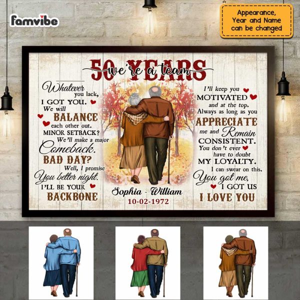 Personalized Anniversary We re A Team Poster JL12 32O47 Fashion - Image 4