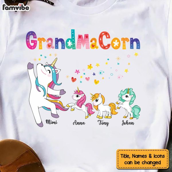 Personalized Grandmacorn Colorful Flower Shirt - Hoodie - Sweatshirt 23474 Online - Image 4