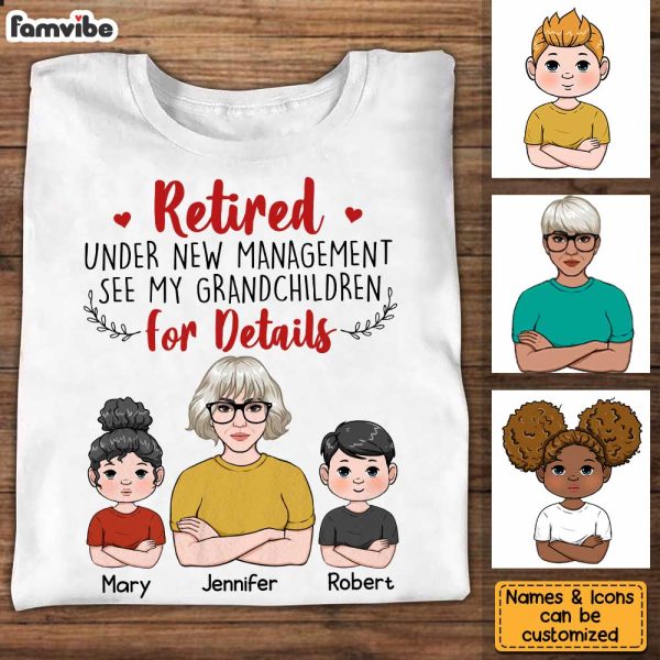 Personalized Grandma Retired T Shirt JN171 32O34 For Cheap - Image 3