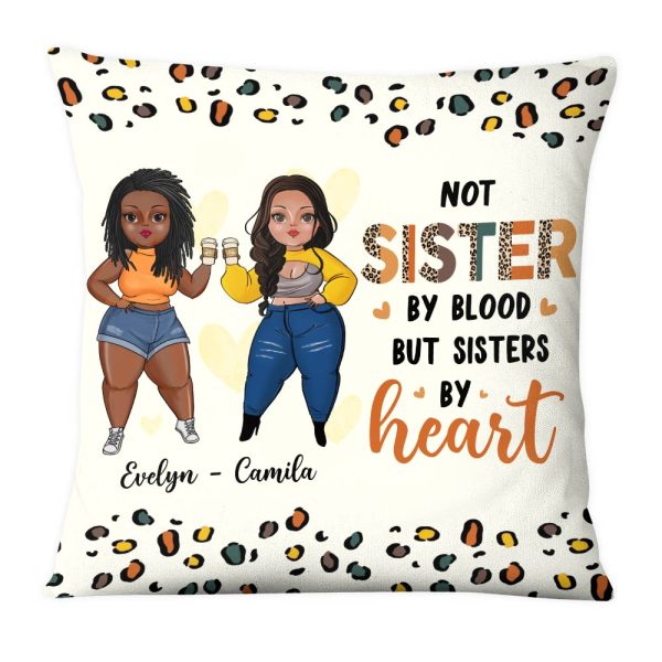 Personalized Sister By Heart Friend Leopard Print Pillow NB283 23O28 Online