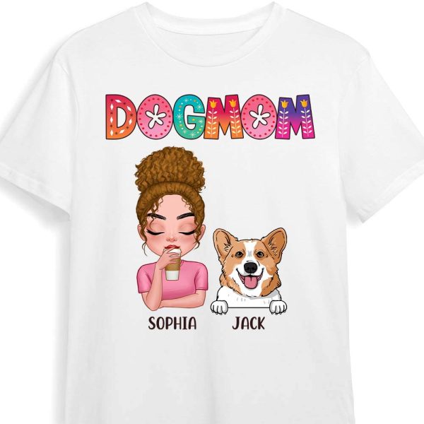 Personalized Dog Mom Colorful Shirt - Hoodie - Sweatshirt 23655 Cheap