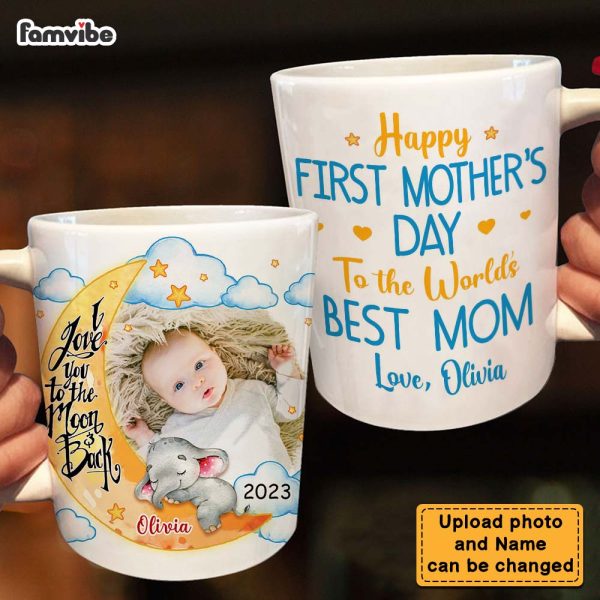 Personalized First Mother s Day Elephant Photo Mug 23936 Online Sale - Image 3