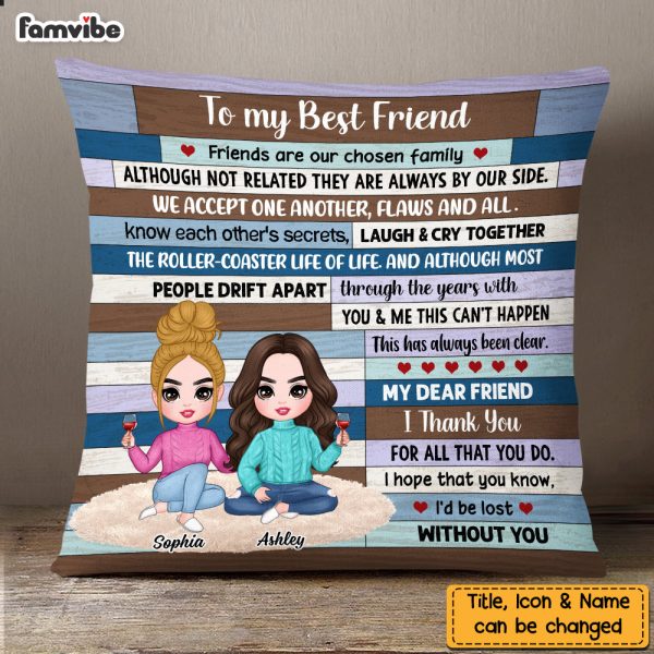 Personalized Friends Are Our Chosen Family Thank You Friendship Pillow DB33 58O47 For Sale - Image 2