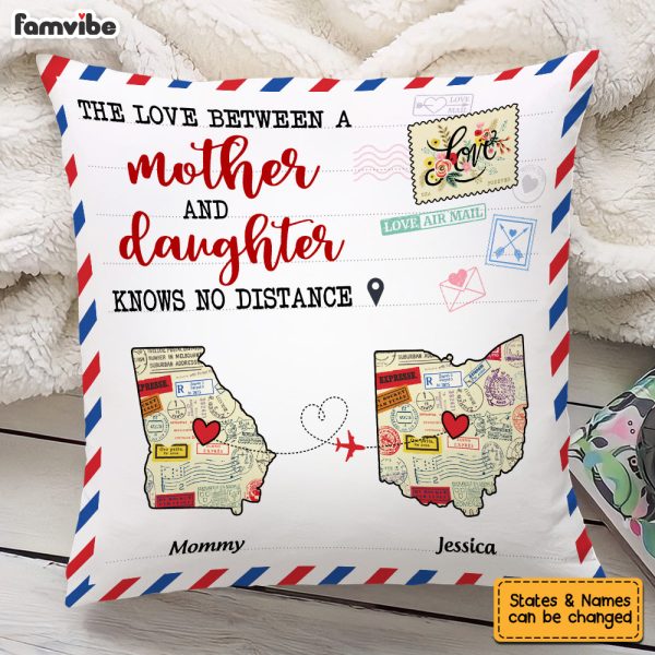 Personalized Mother And Daughter Long Distance Pillow AG94 32O53 Online - Image 5
