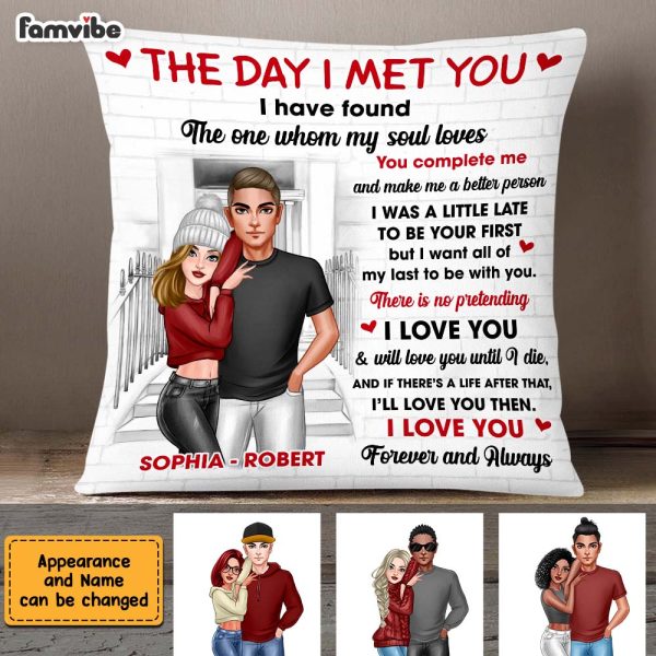 Personalized Couple The Day I Met You Pillow DB172 30O47 Discount - Image 3