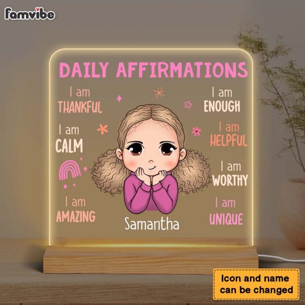 Personalized Daily Affirmation Gift For Granddaughter Plaque LED Lamp Night Light 23470 on Sale - Image 2