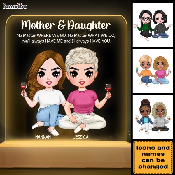 Personalized Gift Mother And Daughter Plaque LED Lamp Night Light 23558 For Cheap - Image 3