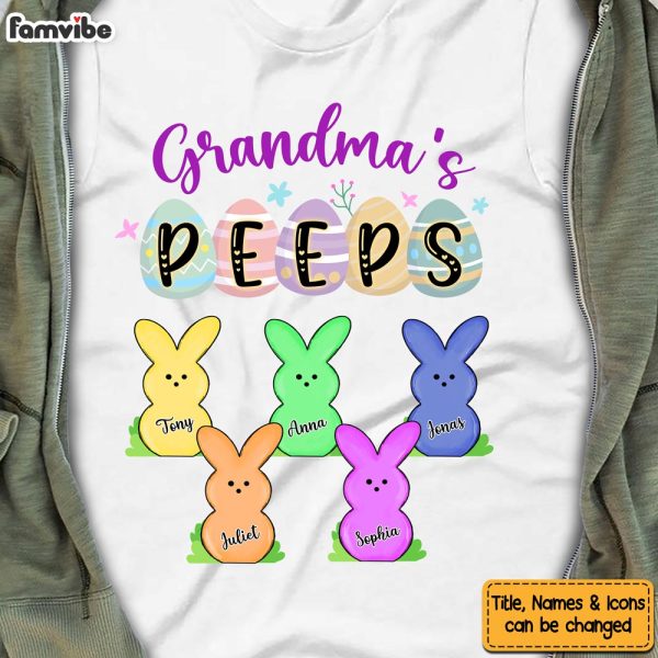 Personalized Grandma Easter Peeps Shirt - Hoodie - Sweatshirt 23784 Online - Image 4