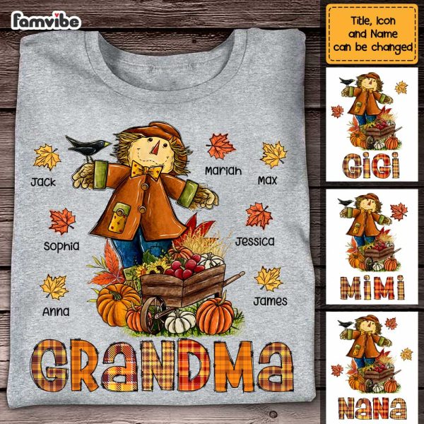 Personalized Blessed To Be Called Grandma Happy Fall Season T Shirt AG244 58O47 Supply - Image 4