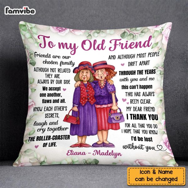 Personalized To My Old Friend Pillow OB224 23O58 Online Hot Sale - Image 2