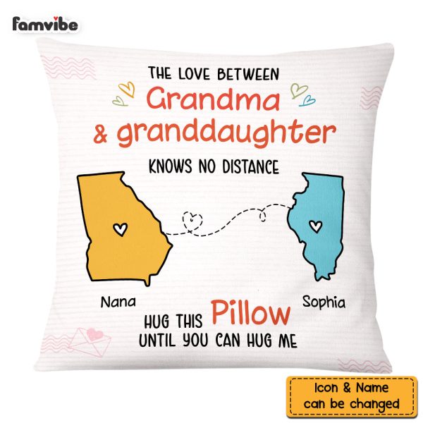 Personalized Long Distance Granddaughter Pillow OB182 30O69 For Sale - Image 5