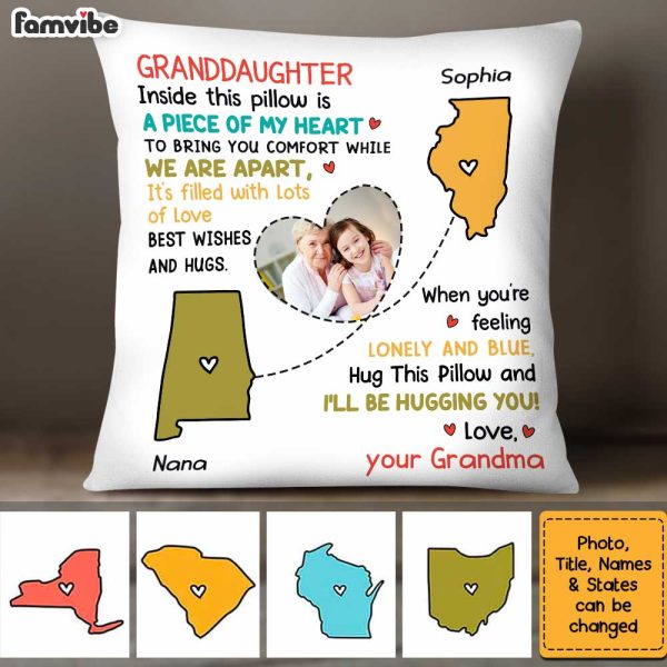 Personalized Long Distance To Granddaughter Photo Pillow OB181 23O34 Online Sale - Image 3
