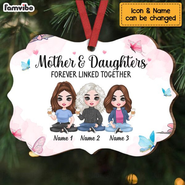 Personalized Mom Daughter Forever Linked Together Benelux Ornament NB53 32O69 Fashion - Image 5