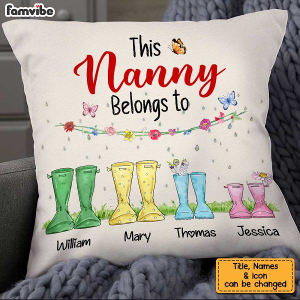 Personalized Welly Boots This Nanny Belongs To Pillow OB112 36O34 Discount - Image 3