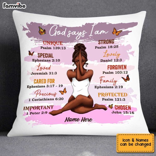 Personalized Girl You Are Beautiful Bible Verse Pillow AG249 58O34 For Sale - Image 3