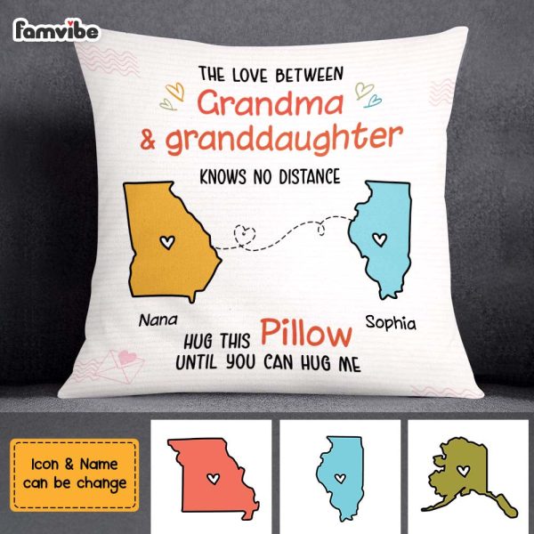 Personalized Long Distance Granddaughter Pillow OB182 30O69 For Sale - Image 3