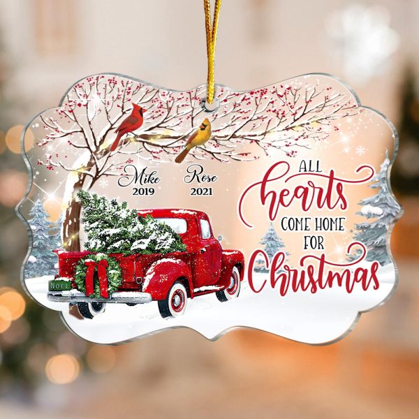 Personalized Memorial Cardinals All All Hearts Come Home For Christmas Truck Benelux Ornament NB181 58O28 Discount