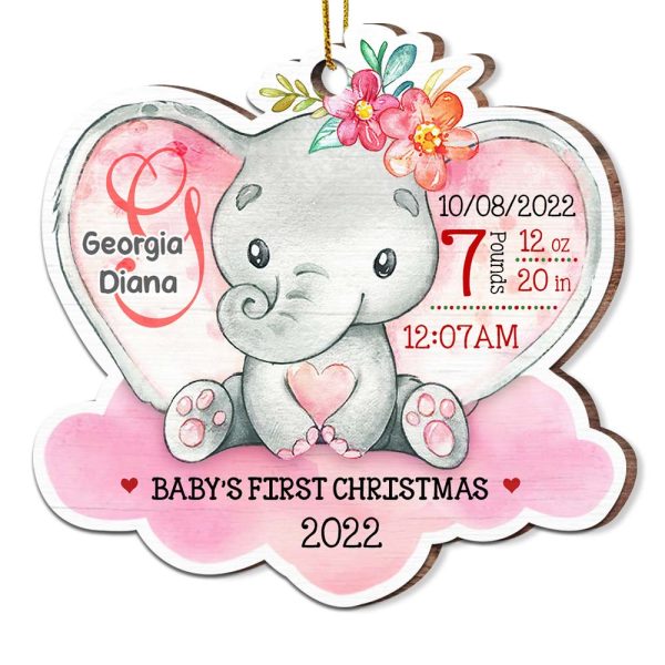 Personalized Baby Elephant First Christmas Ornament SB283 85O67 Online