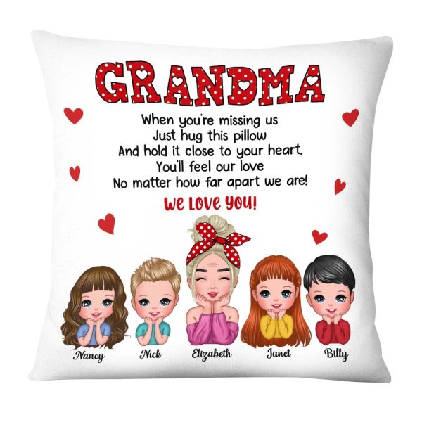 Personalized To Grandma Polka Dot Pillow OB132 23O67 For Sale