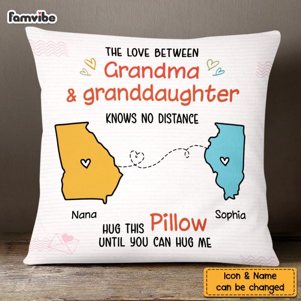 Personalized Long Distance Granddaughter Pillow OB182 30O69 For Sale - Image 2