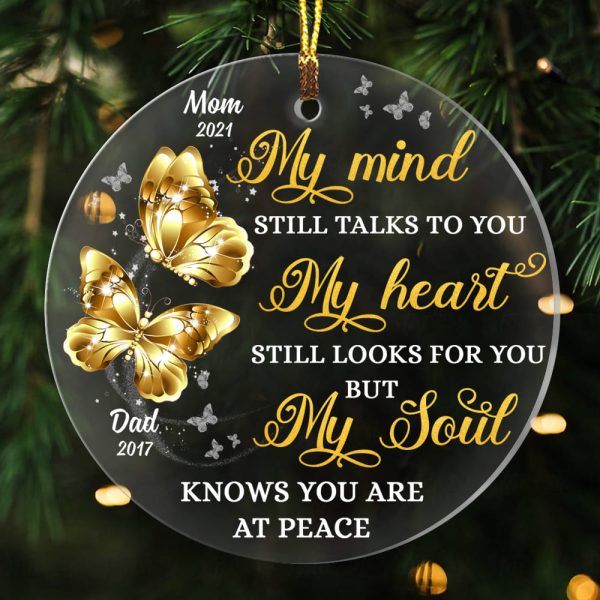 Personalized My Mind Still Talk To You Circle Ornament NB184 36O53 For Cheap