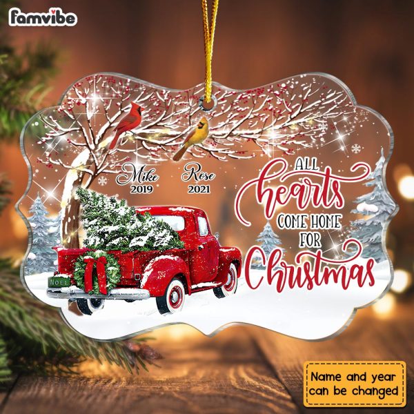 Personalized Memorial Cardinals All All Hearts Come Home For Christmas Truck Benelux Ornament NB181 58O28 Discount - Image 2
