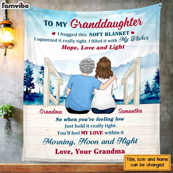 Personalized To My Granddaughter Lake View Hug This Blanket OB272 30O47 For Discount - Image 2