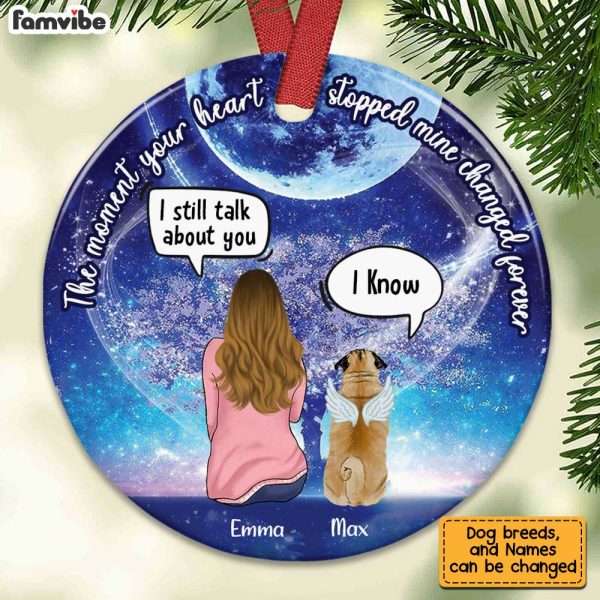 Personalized Dog Memo Rainbow Bridge Circle Ornament AG192 30O34 Fashion - Image 2