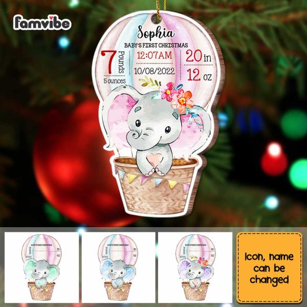Personalized Baby Elephant First Christmas Ornament OB61 85O67 Online Hot Sale - Image 4