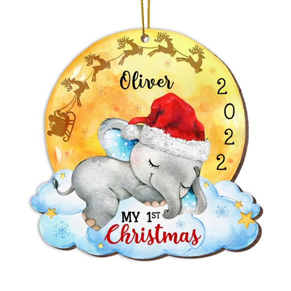 Personalized Elephant Baby s First Christmas Ornament OB41 32O53 Fashion