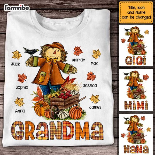 Personalized Blessed To Be Called Grandma Happy Fall Season T Shirt AG244 58O47 Supply - Image 3