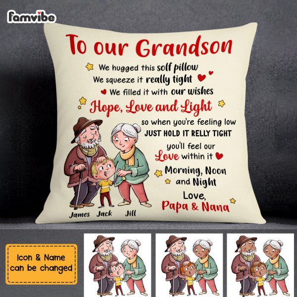 Personalized To Our Grandson Pillow OB245 36O69 Discount - Image 5