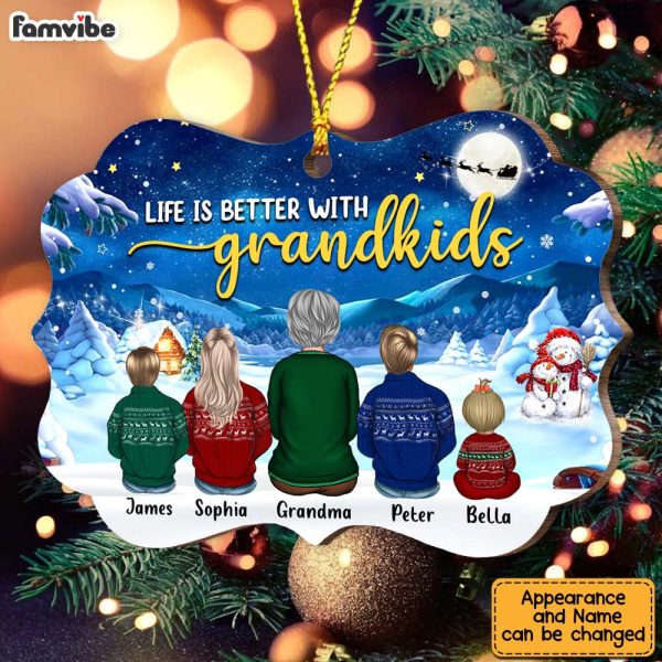 Personalized Life Is Better With Grandkids Christmas Benelux Ornament SB204 58O47 Cheap - Image 5