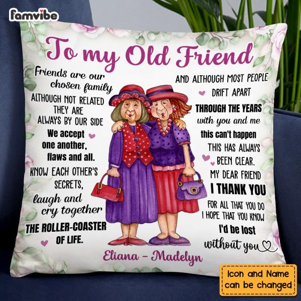 Personalized To My Old Friend Pillow OB224 23O58 Online Hot Sale - Image 4