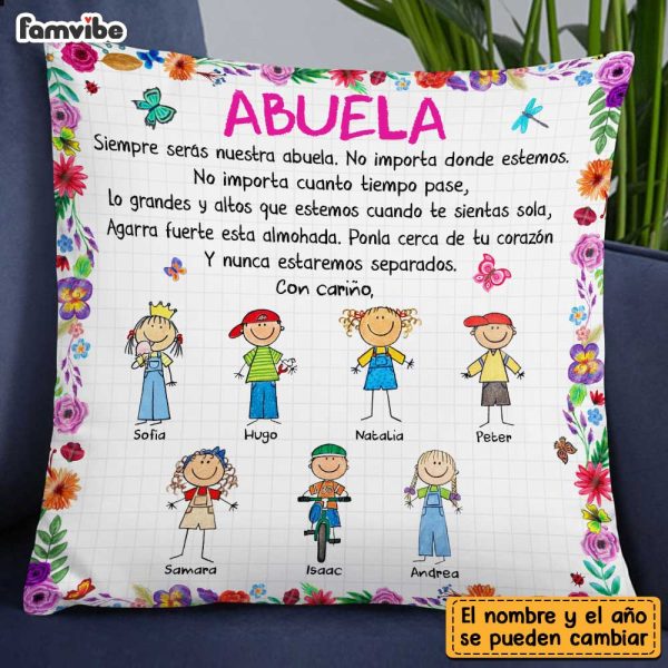 Personalized Grandma Spanish Abuela Grandkids Pillow DB102 58O47 Cheap - Image 5