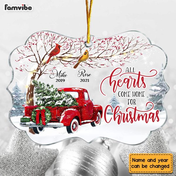 Personalized Memorial Cardinals All All Hearts Come Home For Christmas Truck Benelux Ornament NB181 58O28 Discount - Image 5