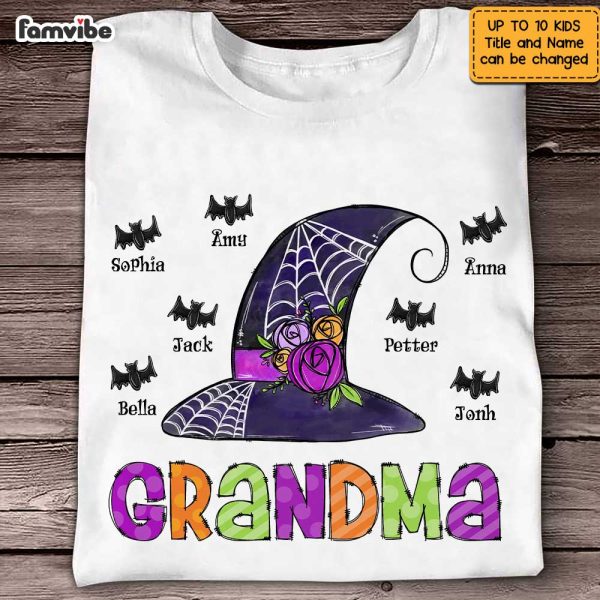 Personalized Grandma Witch Halloween T Shirt AG251 30O47 Online Sale - Image 5