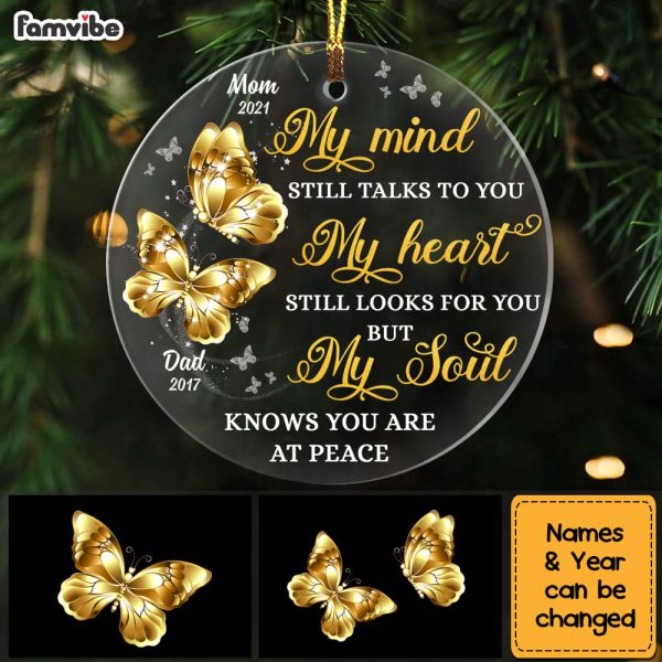 Personalized My Mind Still Talk To You Circle Ornament NB184 36O53 For Cheap - Image 2