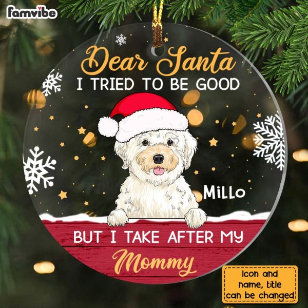 Personalized I Tried To Be Good Dog Christmas Circle Ornament NB112 58O28 Online Hot Sale - Image 3