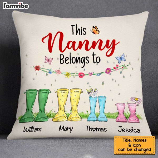 Personalized Welly Boots This Nanny Belongs To Pillow OB112 36O34 Discount - Image 4