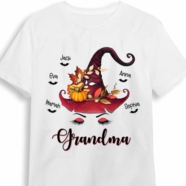 Personalized Fall Halloween Grandma T Shirt AG182 23O34 For Discount