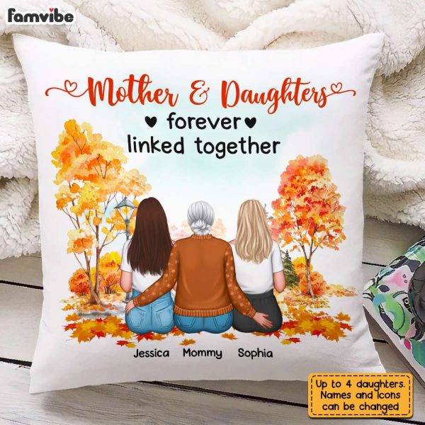 Personalized Fall Mom Daughter Linked Together Pillow AG194 30O31 Online Hot Sale - Image 4