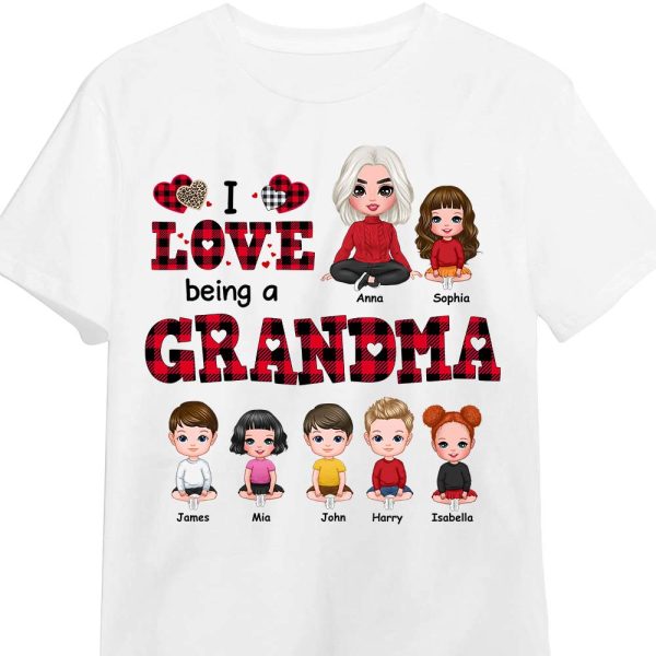 Personalized I Love Being A Grandma Custom Title Leopard Buffalo Plaid Shirt - Hoodie - Sweatshirt OB123 58O28 Fashion