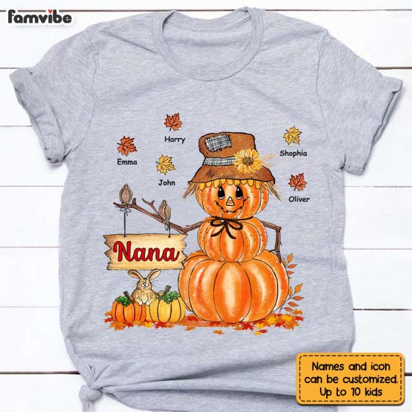 Personalized Fall Pumpkin Grandma T Shirt - Hoodie - Sweatshirt SB52 85O28 For Cheap - Image 5
