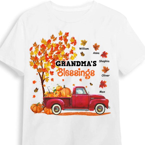 Personalized Grandma Fall Truck T Shirt AG301 30O28 For Cheap